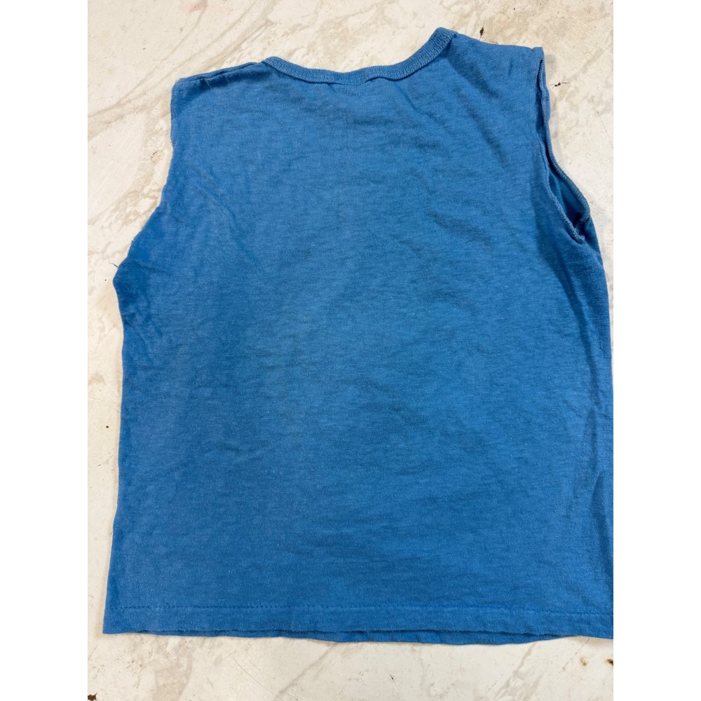 Angel Band Tank Top Women M Blue Fair 1977 Vintage Cut Off USA made Athtex Tee - Picture 5 of 6